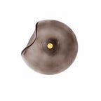 Smoked grey organic glass wall light, modern sculptural sconce