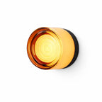 Amber glass modern wall light with warm LED glow