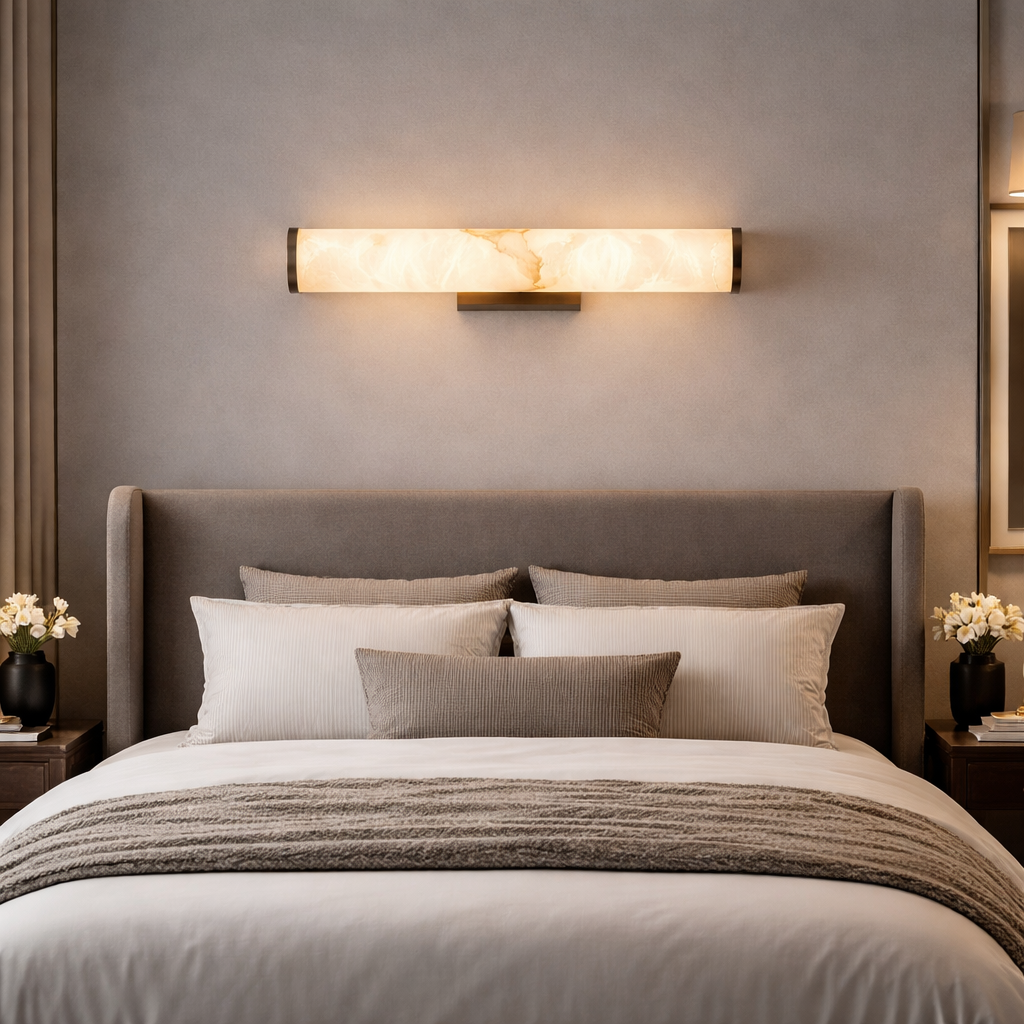 Sola Marble Effect Wall Light (50 x 6 cm)