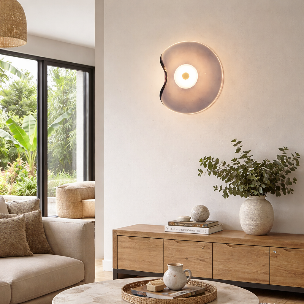 Nysa Modern Round Glass Wall Light